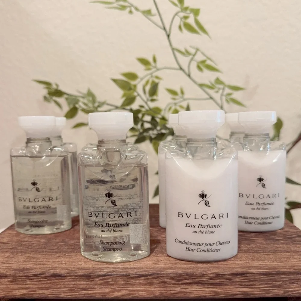 Bvlgari Au the Blanc White Tea 5 Shampoo + 5 Conditioner Total 400ml NEW